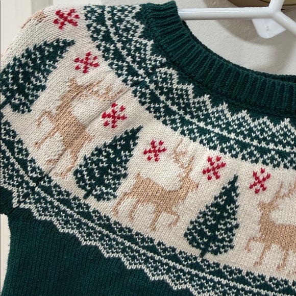Tahari Holiday Sweater with Reindeer and Trees - Picture 2 of 4